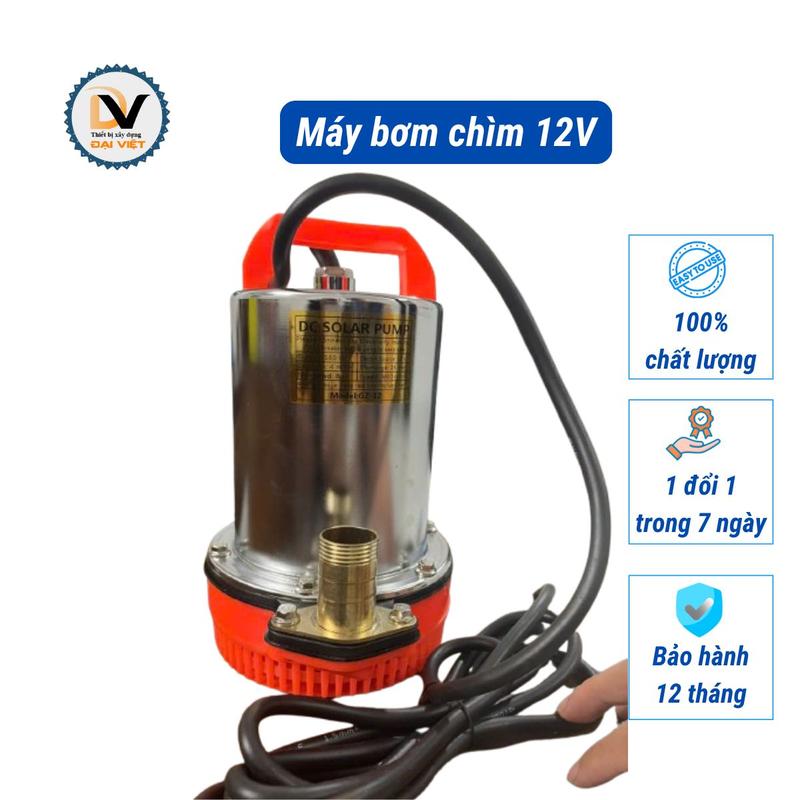 Máy bơm chìm 12V động cơ lõi đồng bơm cực khỏe