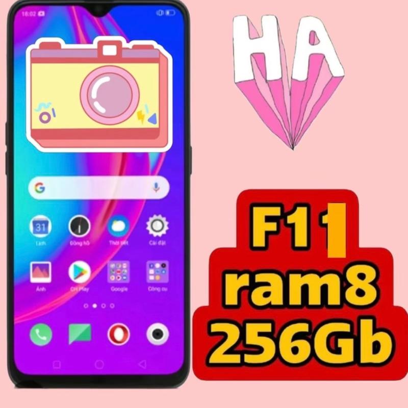 Điện Thoại O P F11 ram8/256Gb Smartphone 2 sim 2 sóng , chiến game ngon chụp hình đẹp