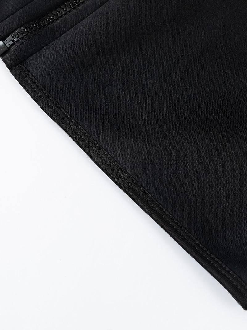Product Introduction of Men's Solid Zip Front Waist Trainer, Summer Adjustable Body Shaper Vest, Workout Gym Exercise Sweat Shirt, Men's Sport & Outdoor Clothing, Gym Clothing Men 51
