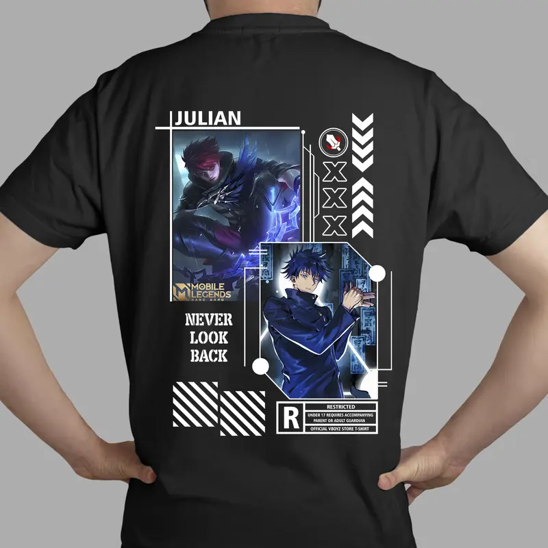 Kaos Mobile Legend Spesial Colaboration Julian x Megumi Fushiguro Jujutsu Kaisen Tshirt 3