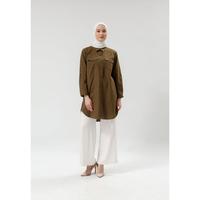 Gambar Urban Exchange Nikola Green Army Shirt - Atasan Kemeja Tunik Green Army - S dari Urban Exchange Shop Kota Administrasi Jakarta Pusat 4 Tokopedia