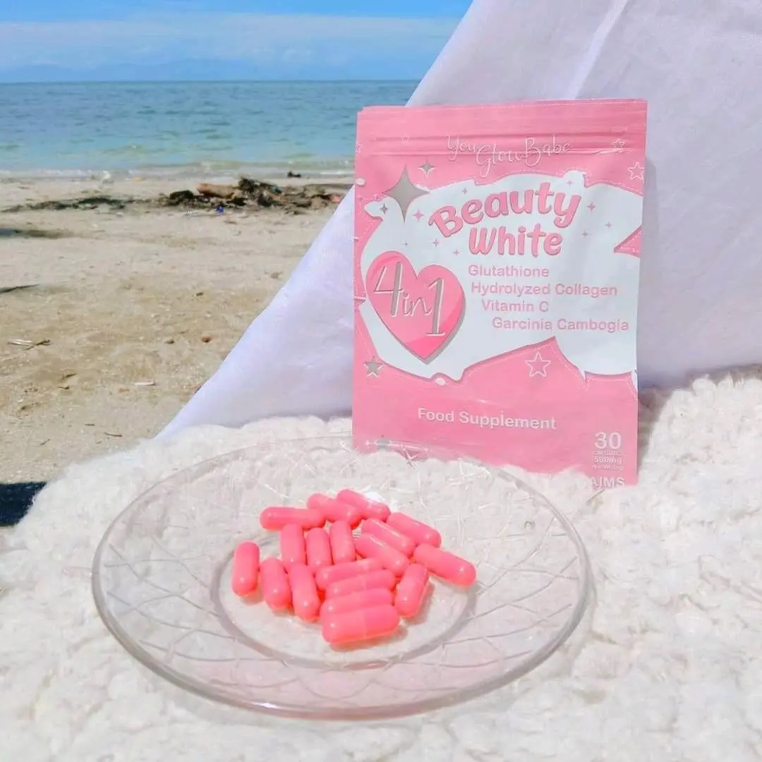 You Glow Babe Beauty White 4in1 Glutathione Hydrolized Collagen with Vitamin  C Supplement Edible by Babe - Intense Whitening for Smooth and Healthy Skin  - Healthcare