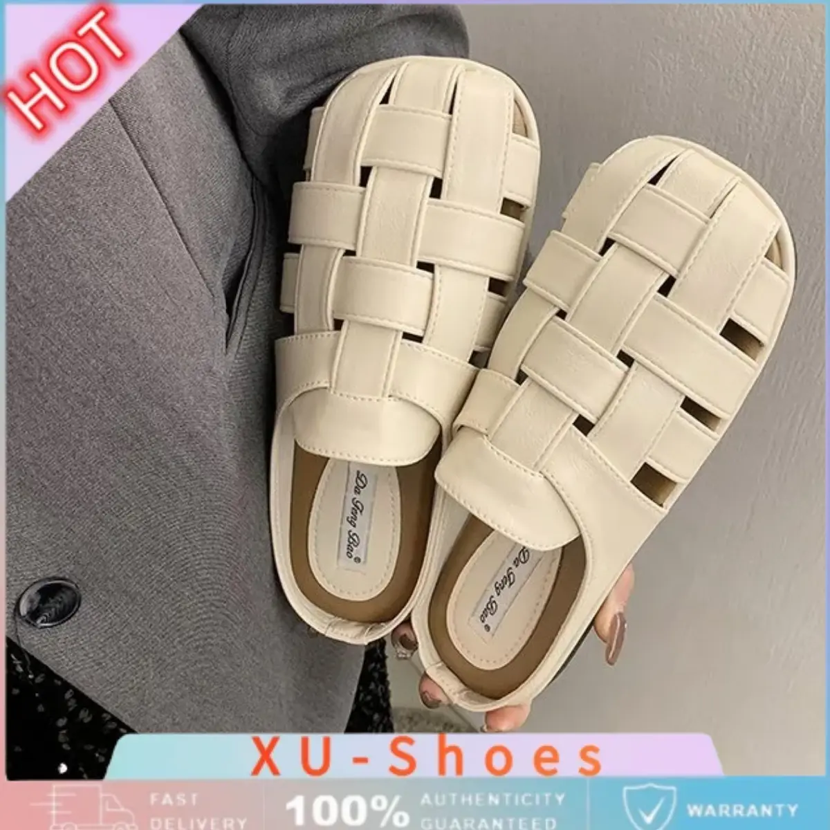【COD】New Fashion Half-length Women Shoes High-end slip-on Women sandals