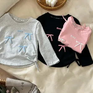 BAJU ANAK PEREMPUAN ATASAN TALI SERUT LENGAN PANJANG FLOTA RIBBON CUTE
