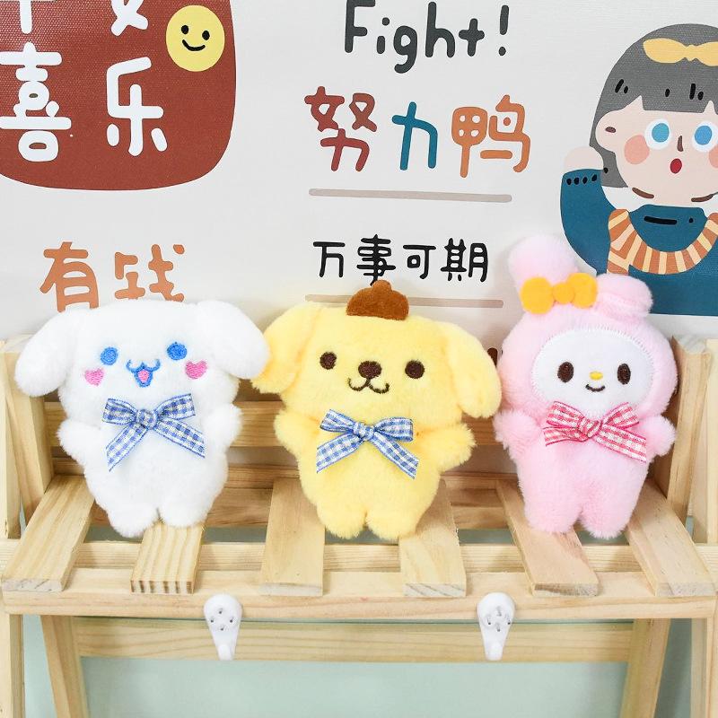 Kawaii Sang Trọng Búp Bê Đồ Chơi Hoạt Hình Dễ Thương Hello Kitty Kuromi My Melody Cinnamoroll Plushie Móc Khóa Túi