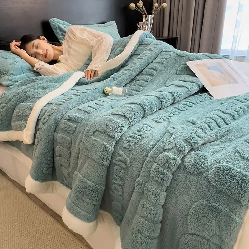 Chăn Nhung Sữa, Chăn Ngủ Mùa Đông Dày Dặn, Chăn Văn Phòng, Chăn Điều Hòa Không Khí, Chăn Bìa, Chất Liệu Nhung San Hô, Thích Hợp Cho Ghế Sofa Và Giường