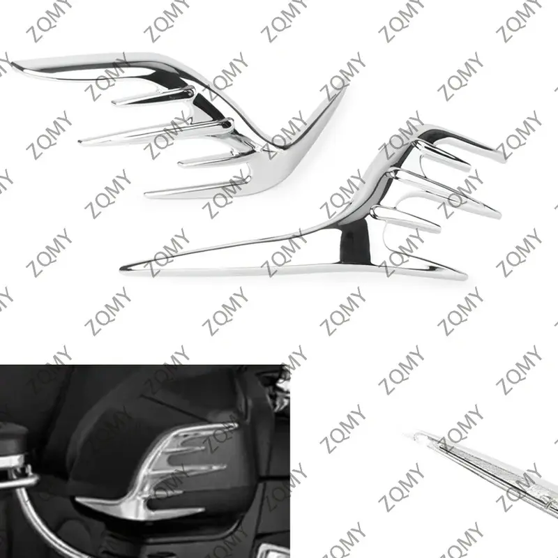 For Honda Goldwing GL1800 2006-2017 Gold Wing GL 1800 Chrome Motorcycle Passenger Speaker Outer Decoration Trims 2Pcs
