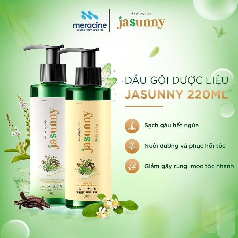 Dầu Gội JASUNNY chiết xuất 13 Dược Liệu Thiên Nhiên Sạch Gàu Giảm Bết, Giúp Dưỡng Tóc Suôn Mượt Tự Nhiên Chai 220ml