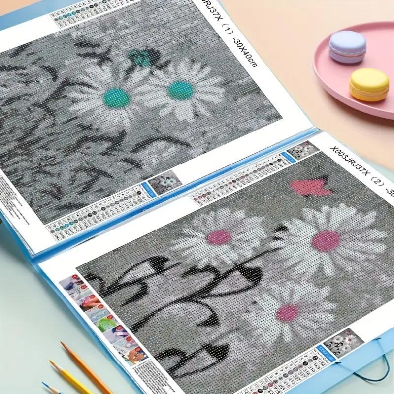A3 Diamond Art Painting Storage Book, 1 Count Waterproof & Dustproof File Folder with Handle, Desk Organizer for Home & Office 3
