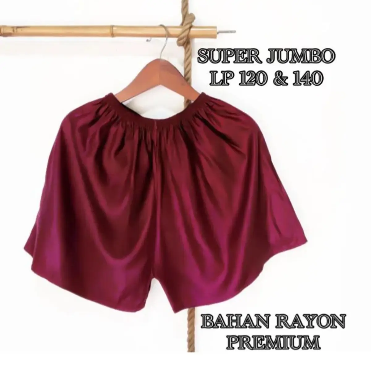 Celana Pendek Wanita Bahan Rayon Premium Super Jumbo Melar