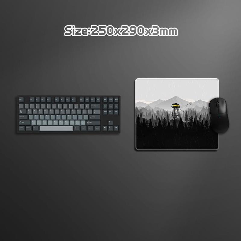 Product Introduction of Forest Pattern Mouse Pad, Rectangle Gaming Mouse Pad, Office Desk Keyboard Mat, Non-Slip Mousepad for Home Office Game Room Desk 0