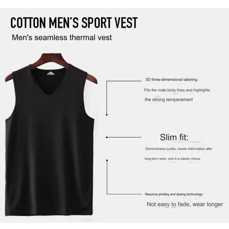 Kaos Dalam Pria Singlet Polos Warna V Neck Ice Silk Spandex T-Shirt Tipis Tali Besar JCKS11 3