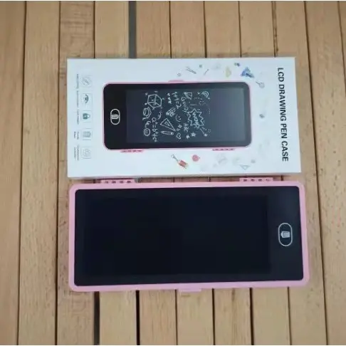 Kotak Pensil dengan Papan Tulis Digital Interaktif / Drawing Box Kotak Pensil Multifungsi 2 in 1, dapat dicoret dan hapus 7