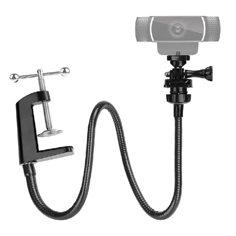 Webcam Stand Enhanced Desk Jaw Clamp with Flexible Gooseneck Stand for  Webcam C925e C922x C922 C930e C930