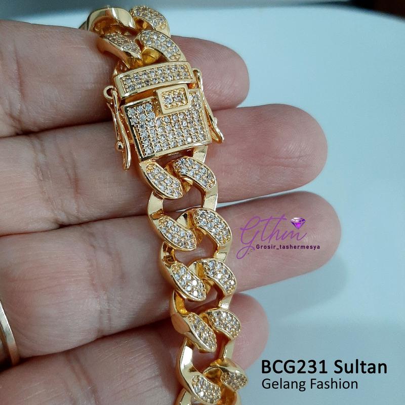 Gelang Tangan Wanita BCG231 Sultan Mewah Warna Gold Silver Model Tas Cocok Untuk Pesta Kondangan Bracelet Perhiasan 5