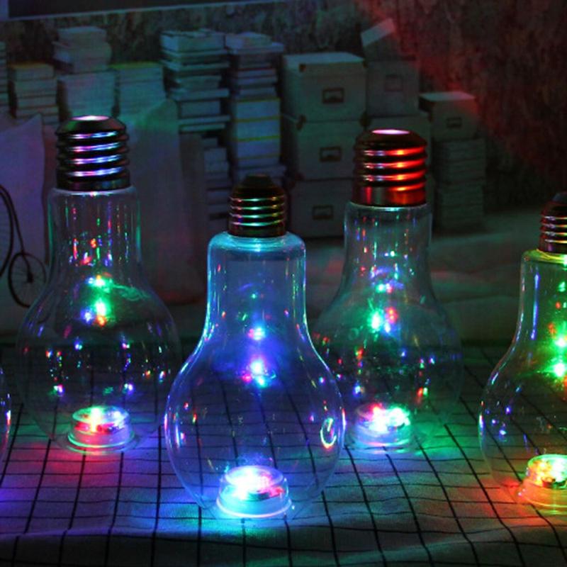 Product Introduction of Creative Light Bulb Plastic Beverage Bottle 7