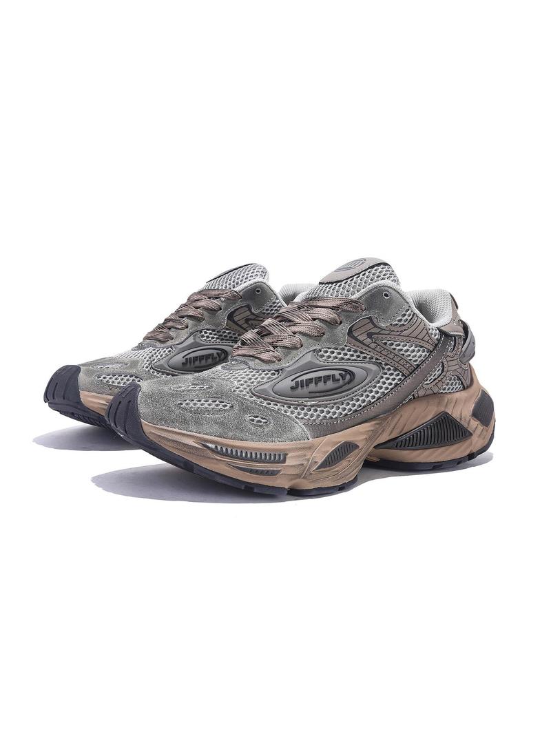 Product Introduction of Men's Fashionable Lace Up Mesh Sneakers, Casual Comfortable Breathable Lightweight Sports Running Shoes, Male All-match Round Toe Shoes for Daily Wear 1
