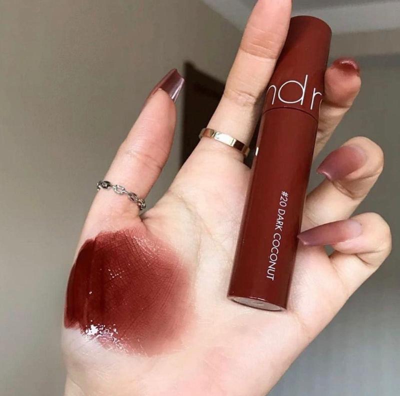 Son Tint Bóng ROMAND Màu 20 - Nâu đất, Son ROMAND JUICY LASTING TINT 20 Dark Coconut - Nâu Đất