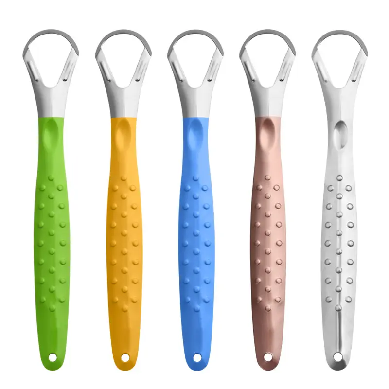 Stainless Steel Tongue Scraper Tongue Cleaner Tongue Scraper Tongue Board Tongue Brush Oral Cleaning Tool