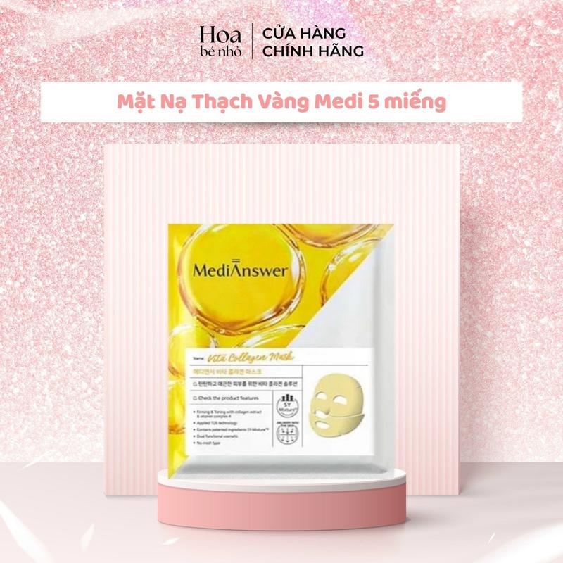 Mặt nạ thạch vàng collagen mask cao cấp hộp 5 miếng