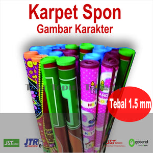 KARPET GAMBAR KARAKTER tebal 1,5 mm/KARPET MOTIF KARAKTER/TIKAR LANTAI SPONS