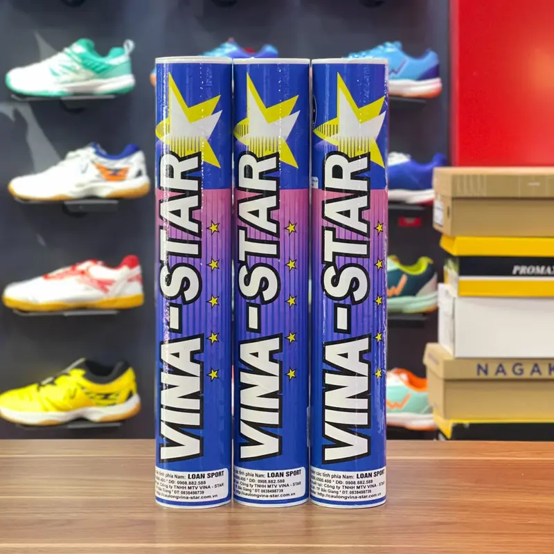 (Chính hãng) Cầu Vina Star Xanh Loại 1- ống 12 quả 0