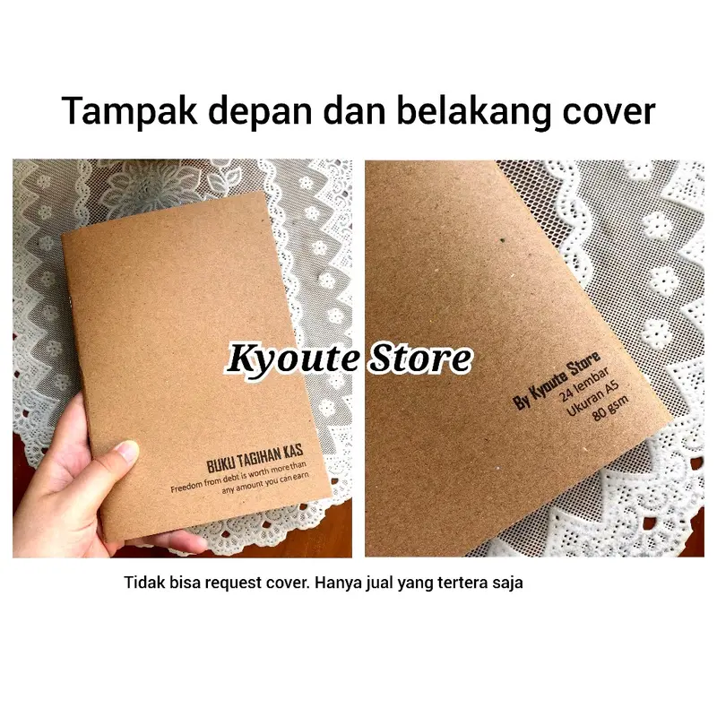 Buku Kas Tagihan Mingguan Bulanan Peserta A5 Kyoute Weekly Monthly Bills Tracker Book Simple General 4
