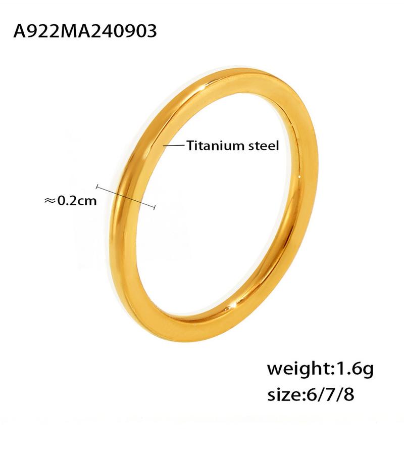 Product Introduction of New Simple Ring Ins Style Minimalist Stacked Ring Women's Jewelry Accessories 2