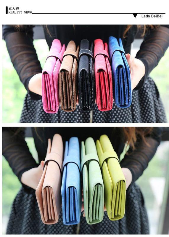 Product Introduction of กระเป๋าสตางค์ผู้หญิง กระเป๋าสตางค์คลัตช์ กระเป๋าคล้องข้อมือ กระเป๋าโทรศัพท์มือถือ กระเป๋าสตางค์ใบยาว ที่หนีบการ์ด กระเป๋าซิปเปลี่ยน มัลติฟังก์ชั่น ความจุมาก หนัง PU วินเทจฝ้า หัวเข็มขัดภายนอก ทันสมัย พักผ่อน 4