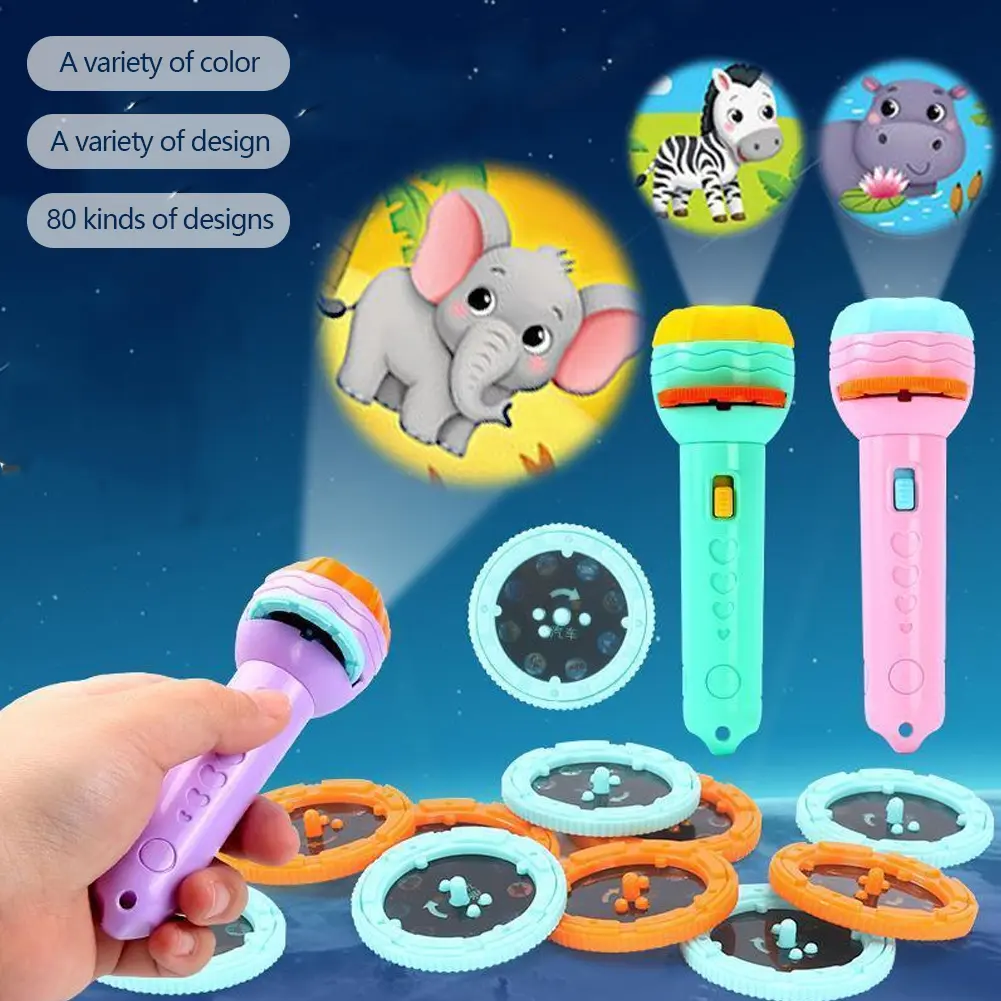 Baby Sleeping Story Book Flashlight Projector Torch Lamp Toy Early Education Toy for Kid Holiday Birthday Xmas Gift Light Up Toy #436527