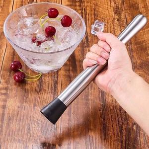 ไม้บดค็อกเทล สแตนเลส อุปกรณ์บาร์เทนเดอร์ แท่งบดผลไม้ ไม้บดค็อกเทล ไม้ตำมะนาว ค้อนน้ำแข็ง ที่บดมะนาว
