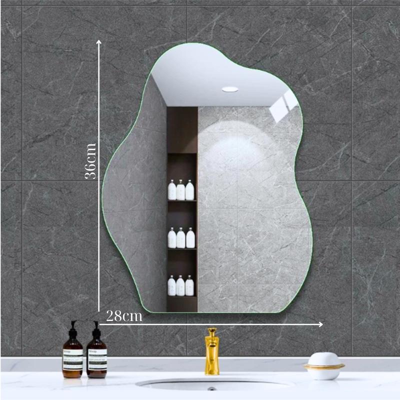 Gương treo tường đám mây 28x36cm, gương trang điểm treo tường , gương hình đám mây decor phòng, guonghoangkim Cosmetic
