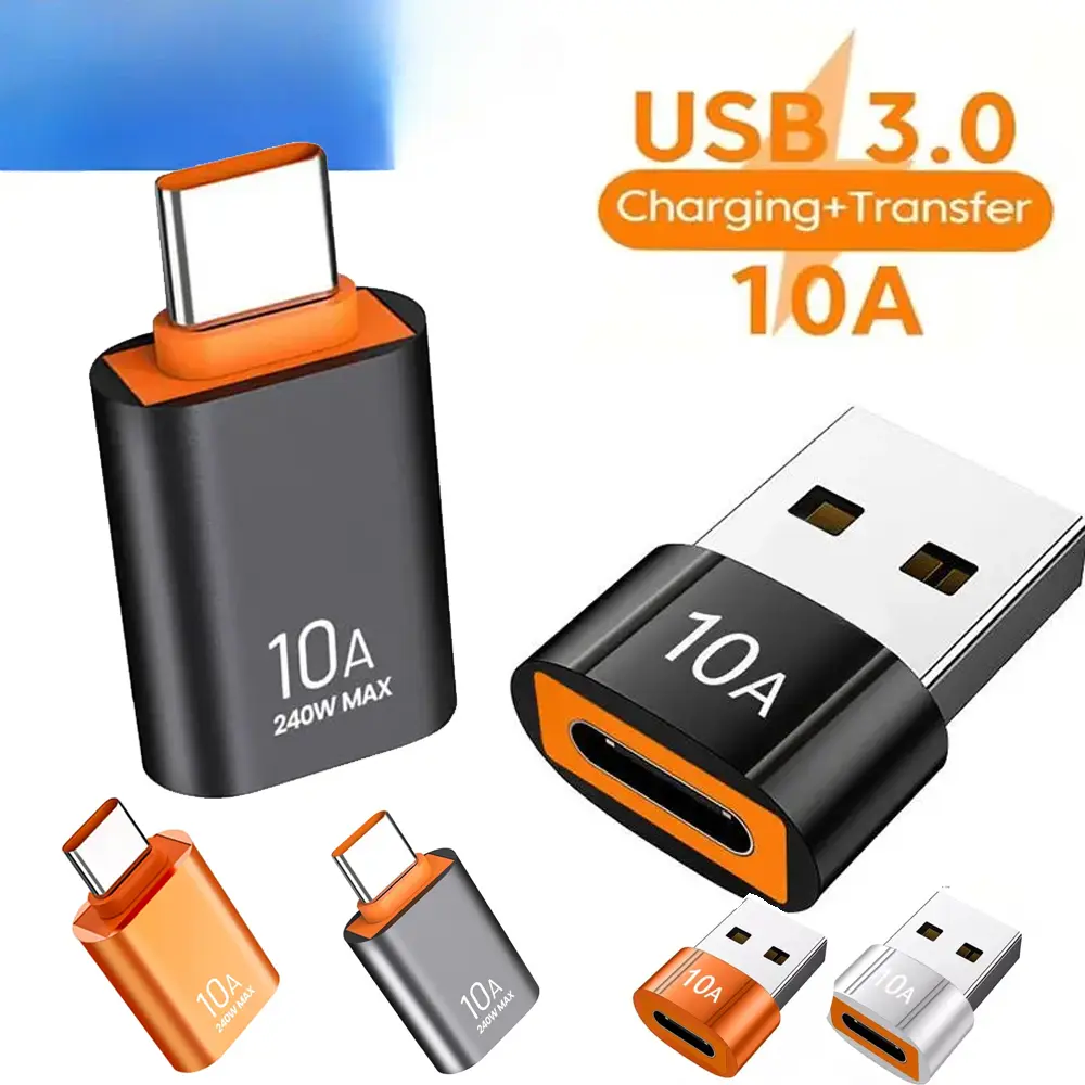 Bộ Chuyển Đổi USB3.0 Sang Type C, Đầu Nối Sạc Nhanh USB-C otg, Bộ Chuyển Đổi USB-C Đực Sang USB Cái, OTG 10A, Tương Thích Với Máy Tính Xách Tay, Điện Thoại Thông Minh Phụ Kiện Phone