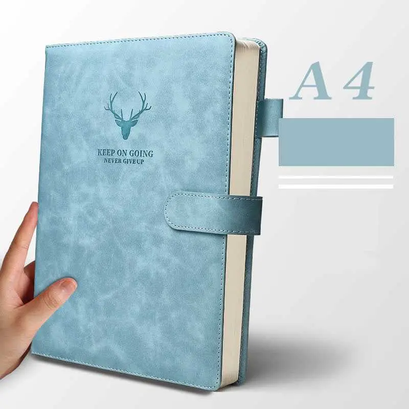 Tlevino Buku Catatan Harian Notebook Cover Kulit Magnetic Buckle A4 - TL4