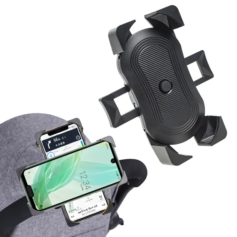 Baby Stroller Accessories Mobile Phone Holder Rack Universal 360 Rotatable Pram Cart Bicycle Phone Holder for IPhone Gps Device