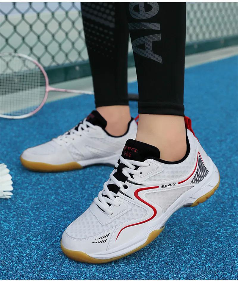 Product Introduction of Badminton Shoes for Men Non-slip Sneakers Tennis Volleyball Shoes Table Tennis Shoes Women Sports Professional Training Athletics Size 36-45 Free Socks and Free Delivery 29