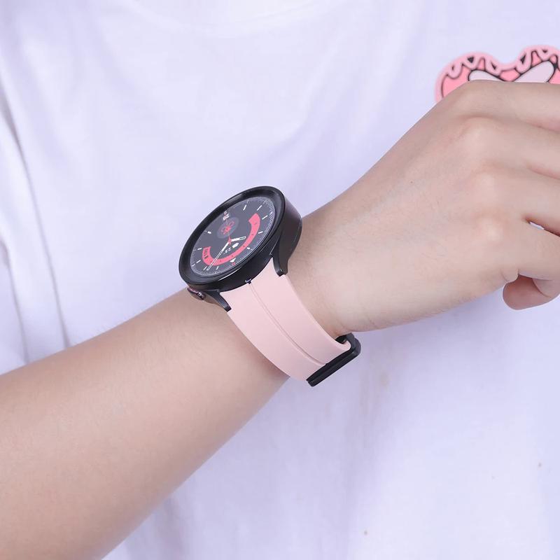 Product Introduction of Popular Magnetic silicone straps for Samsung Galaxy Watch 6 Classic 43mm 47mm silicone watch band for 5 pro 45mm watch 4 8