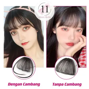 Poni Palsu Poni Hair Clip Poni Palsu Korea Dengan Cambang Tanpa Cambang Black Brown Coklat
