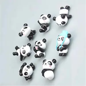 Livvo Magnet Kulkas Panda Lucu Kartun Pesan Magnet Dekorasi Magnetik Resin Sintetis 4,5x3,5x3cm COD Furniture Magnetik