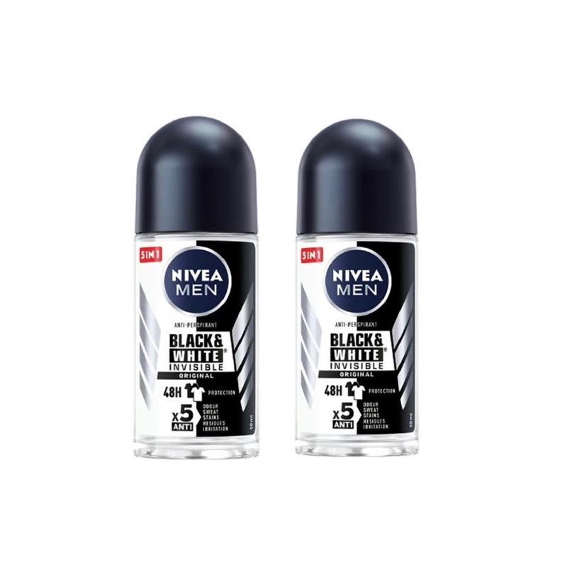 COMBO 2 CHAI LĂN KHỬ MÙI NIVEA BLACK&WHITE 50ML-CHÍNH HÃNG