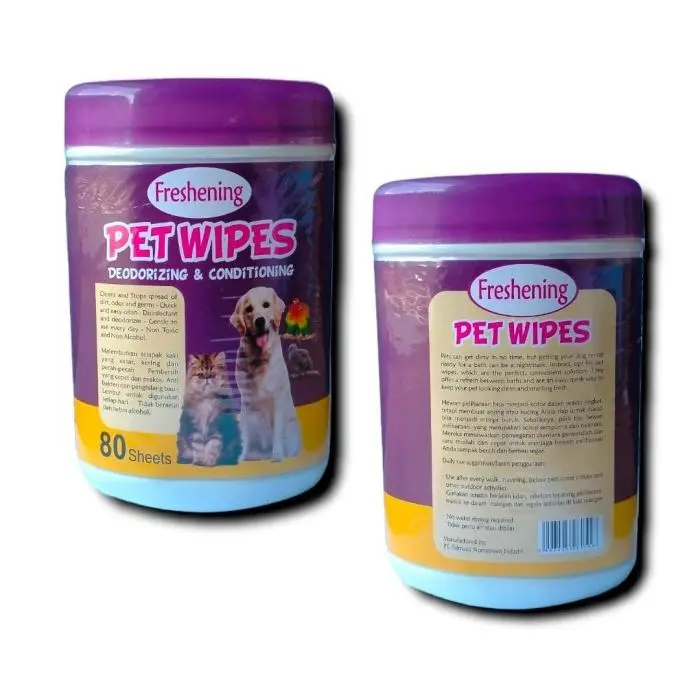 Terbaru TISU BASAH DISINFEKTAN ANJING KUCING WETKINS ISI 80 LBR PET WIPES 0