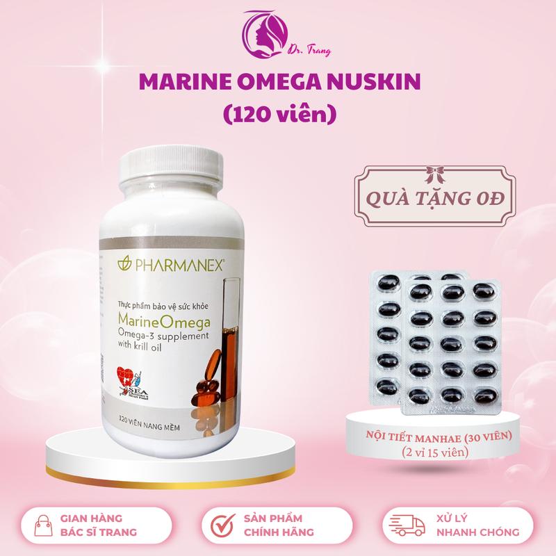[DR TRANG] - OMEGA NUSKIN - Viên uống hỗ trợ bổ sung omega3 chứa dầu nhuyễn thể hộp 120 viên - Tặng 1 Nội tiết Manhae 30 viên