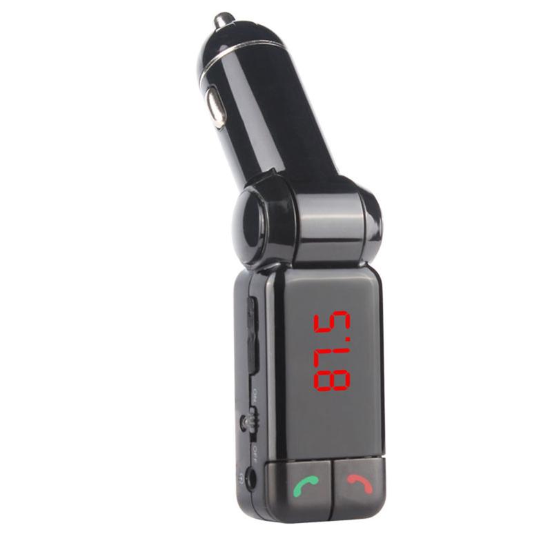 Product Introduction of Car Bluetooth-compatible fm transmitter car kit Hands Free mp3 player wireless radio AUX car charger USB SD 3