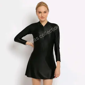 Baju Renang Wanita Dewasa/Diving Rok Polos Tangan Panjang Outdoor