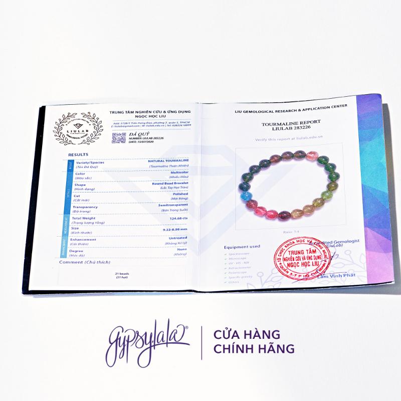 {oo89}   Bông Tai Minimalist Đá Tourmaline Nhiều Màu Thiên Nhiên SP005066 Gypsy.lala 2