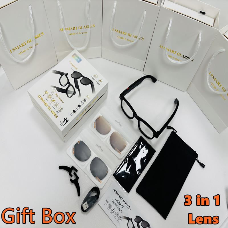 500W AI Smart Camera Sunglasses 3in1 lens ChatGPT Translation Voice Control WiFi Bluetooth HD1080P Shooting Intelligent Glasses