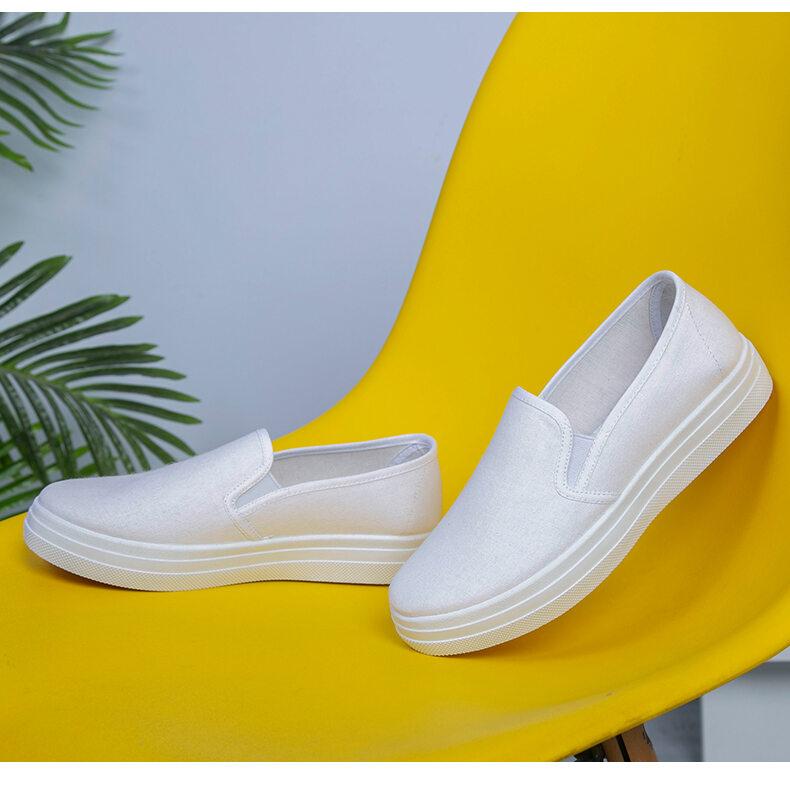 Product Introduction of Comfortable lace up women's flat shoes White non-slip rubber sole comfortable nursing shoes comfortable slip on sneakers 12