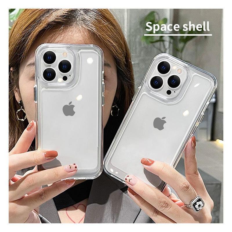 Vỏ TPU mềm trong suốt chống va đập, vỏ bảo vệ máy ảnh dễ thương, Tương thích với IPhone 11, 15, 14, 13, 12 Pro Max, XS Max, X, XR, 7 + 8, 6, 6S Plus 3