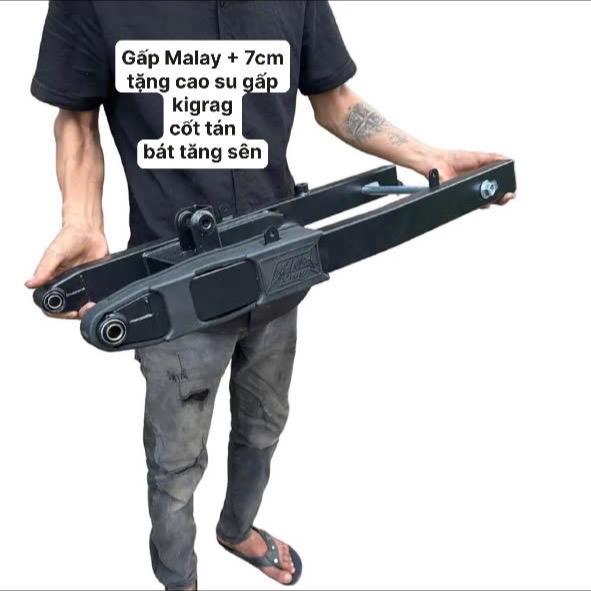 Gấp Ex150 155  Malay Fom Zin nối dài 7cm Tặng Kèm Phụ Kiện Cốt , Bát Tăng Sên ( Gắn Như Zin ) Phụ Tùng