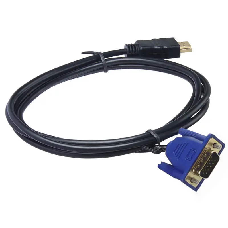 Cáp kết nối HDMI sang VGA, chiều dài 1,8 M, thích hợp cho tất cả các thiết bị đầu ra màn hình HDMI và VGA, Z5J3 0